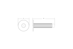 Deurstopper ARPA Ø50 aluminium rvs-look